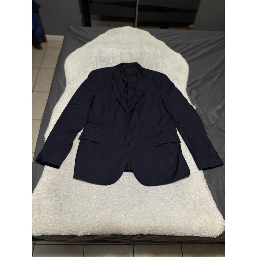 Boss Hugo Boss Men's Navy Blue Wool Sport Blazer Jacket Size 44R Super‎ 120